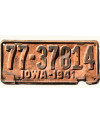 Americká SPZ Iowa 1941 Yellow 77-37814