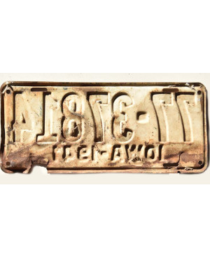 Americká SPZ Iowa 1941 Yellow 77-37814
