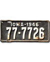 Americká SPZ Iowa 1946 Black 77-7726