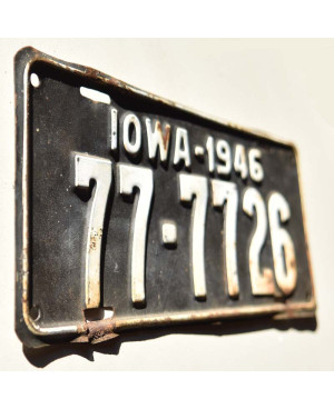 Americká SPZ Iowa 1946 Black 77-7726