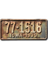 Americká SPZ Iowa 1939 Black 77-1516
