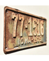 Americká SPZ Iowa 1939 Black 77-1516