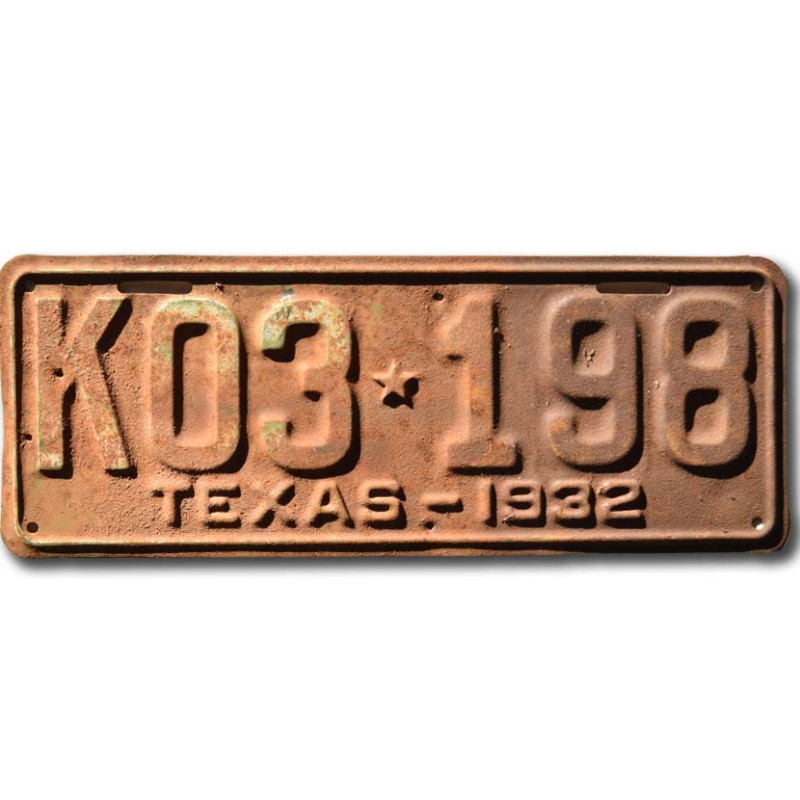Americká SPZ Texas 1932 Rusty K03-198