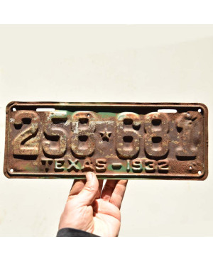 Americká SPZ Texas 1932 Rusty 258-681