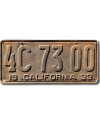Americká SPZ California 1933 Rusty 4C 73 00