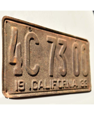 Americká SPZ California 1933 Rusty 4C 73 00