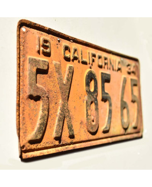 Americká SPZ California 1934 Yellow 5X 8565
