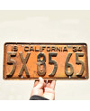 Americká SPZ California 1934 Yellow 5X 8565