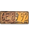 Americká SPZ California 1932 Yellow 6E 8992