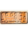 Americká SPZ California 1932 Yellow 6E 8992