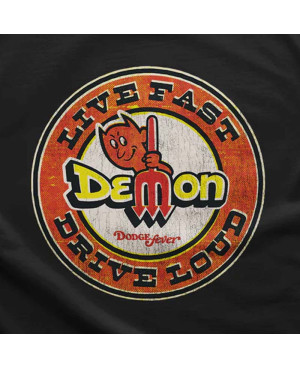 Pánské tričko Dodge Demon Live Fast Black
