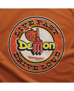 Pánské tričko Dodge Demon Live Fast Orange