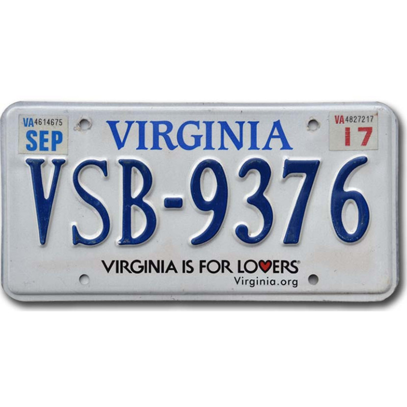 Americká SPZ Virginia for lovers