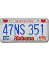 Americká SPZ Alabama Heart