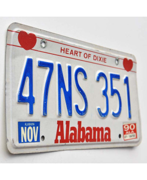Americká SPZ Alabama Heart