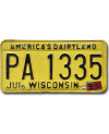 Americká SPZ Wisconsin Dairyland PA 1335