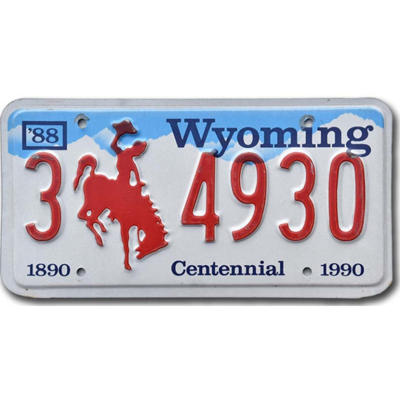 Americká SPZ Wyoming Bronco Centennial 3 4930