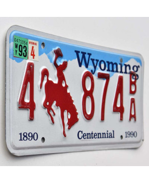 Americká SPZ Wyoming Bronco Centennial 4 874BA
