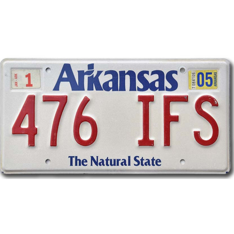 Americká SPZ Arkansas White 476 IFS