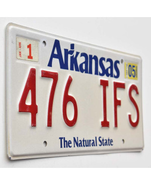 Americká SPZ Arkansas White 476 IFS