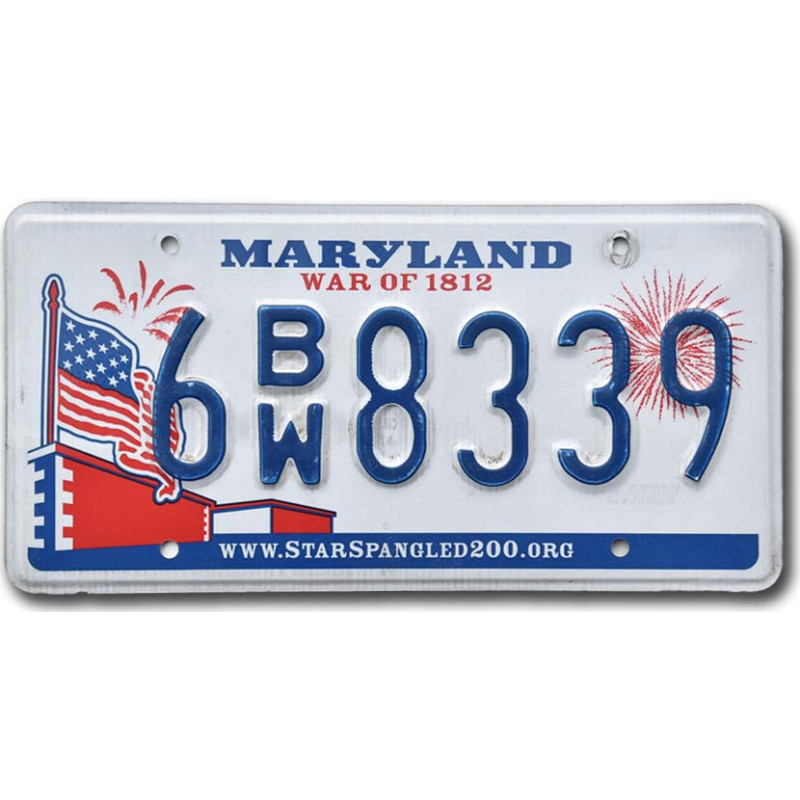 Americká SPZ Maryland Flag 6BW8339