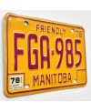 Kanadská SPZ Manitoba 1976 Friendly FGA-985