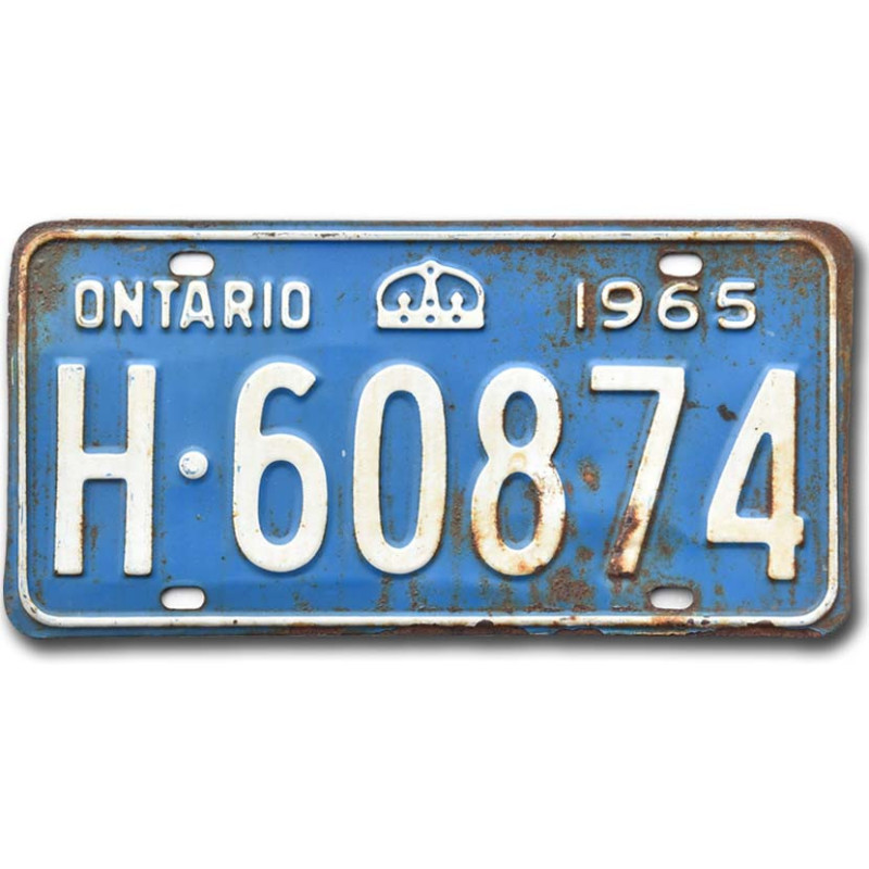 Kanadská SPZ Ontario 1965 Blue H-60874