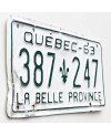 Kanadská SPZ Quebec 1963 La Belle 387-247