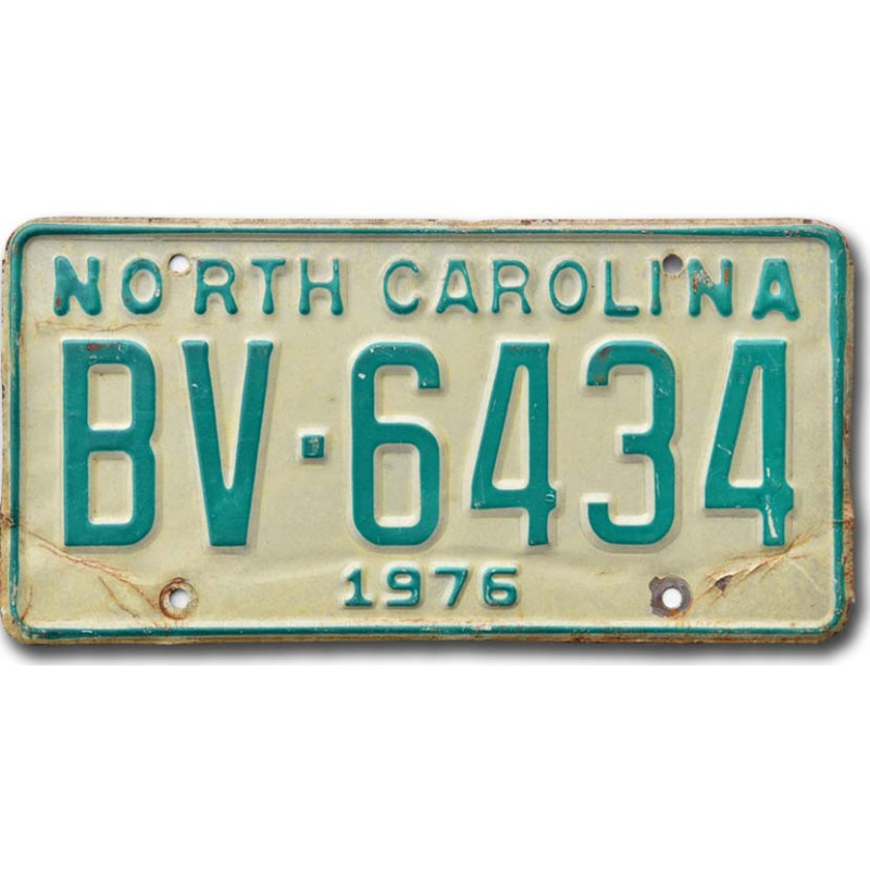 Americká SPZ North Carolina 1976 Green BV-6434