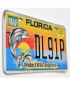 Americká SPZ Florida Protect Wild Dolphins DL91P