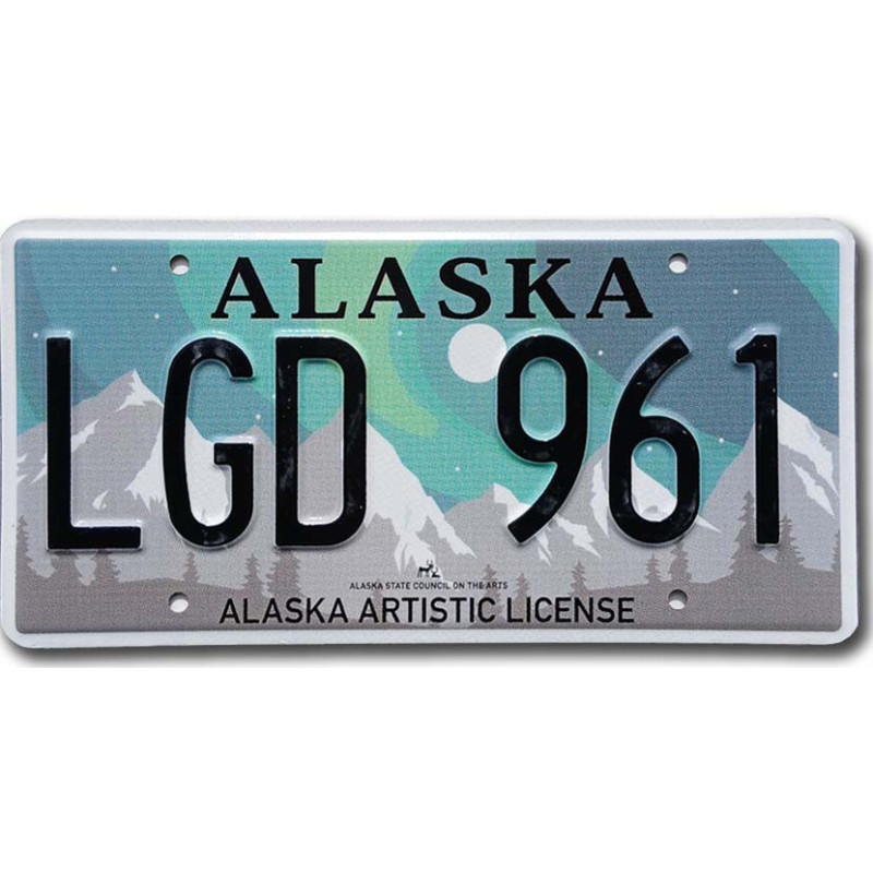 Americká SPZ Alaska Aurora Borealis LGD 961