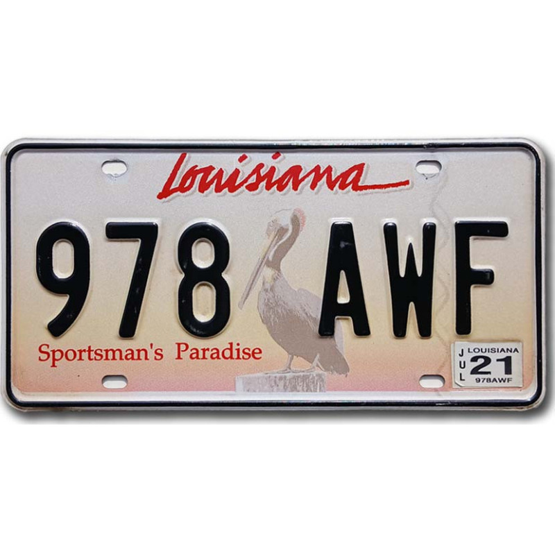Americká SPZ Louisiana Sportsman´s Paradise 978 AWF