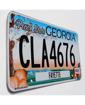Americká SPZ Georgia Peach State flat