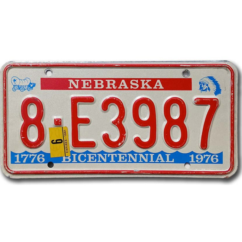 Americká SPZ Nebraska Bicentennial 8-E3987