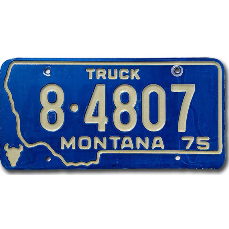Americká SPZ Montana 1975 Blue Truck 8.4807