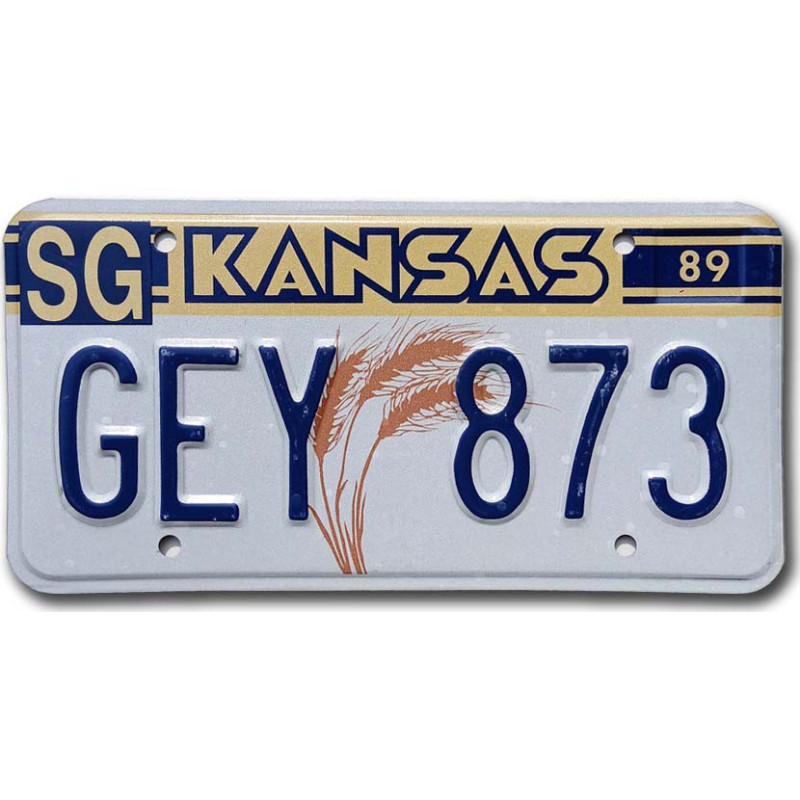 Americká SPZ Kansas 1989 Wheat GEY 873