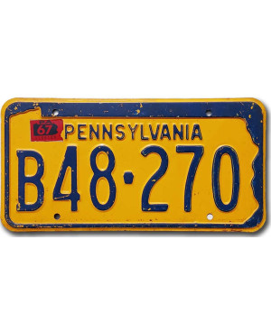 Americká SPZ Pennsylvania 1967 Yellow B48-270