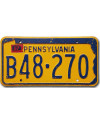 Americká SPZ Pennsylvania 1967 Yellow B48-270