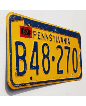 Americká SPZ Pennsylvania 1967 Yellow B48-270