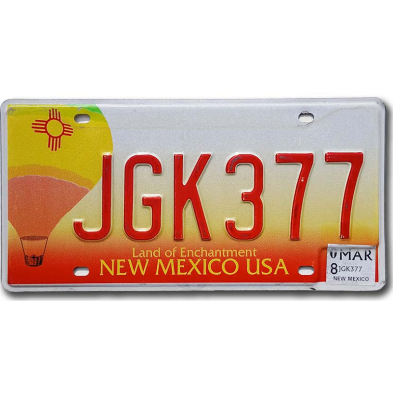 Americká SPZ New Mexico Balloon JGK 377
