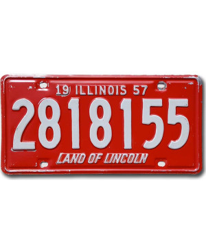 Americká SPZ Illinois 1957 Red 2818155