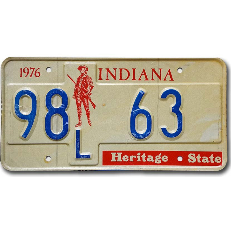 Americká SPZ Indiana Heritage State 98L 63
