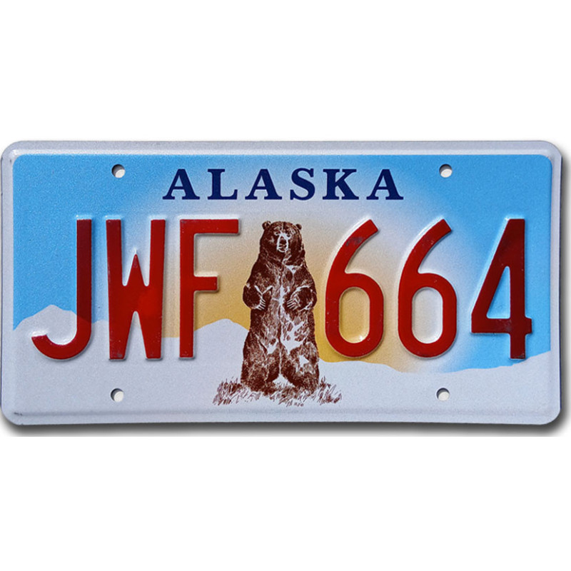 Americká SPZ Alaska Grizzly Bear JWF 664