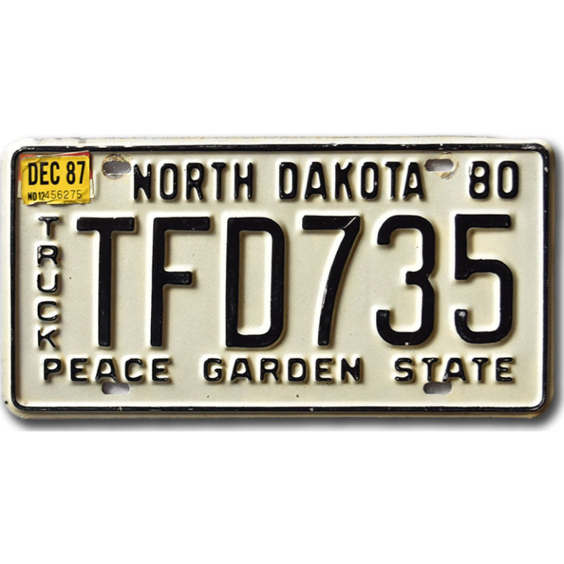 Americká SPZ North Dakota 1980 Peace Garden TFD735