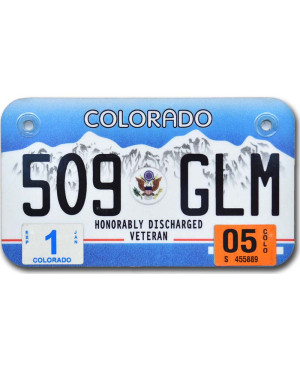 Americká SPZ Colorado Veteran 509 GLM moto