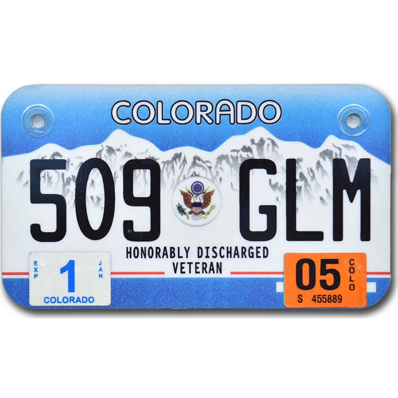 Americká SPZ Colorado Veteran 509 GLM moto