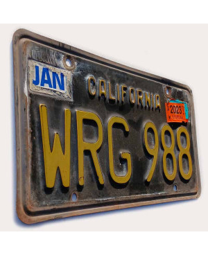 Americká SPZ California Black WRG 988