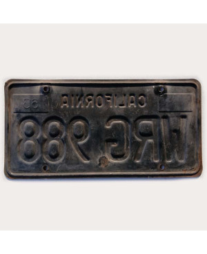 Americká SPZ California Black WRG 988