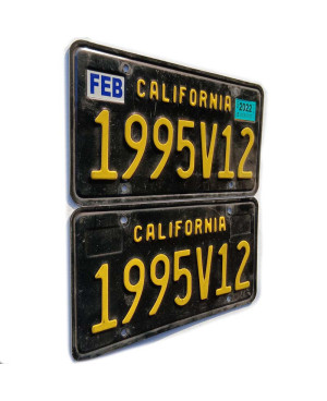 Americká SPZ California Black 1995V12 pár