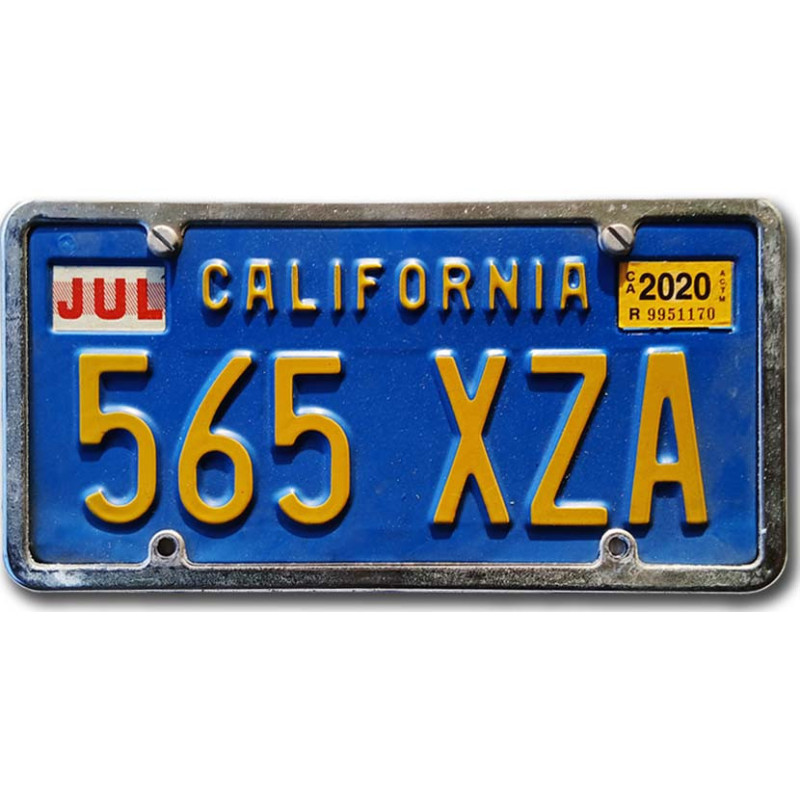 Americká SPZ California Blue 565 XZA